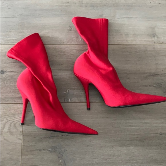 balenciaga red boots